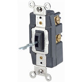 Leviton 1257-L Toggle Locking Double-Throw Momentary Contact Quiet Switch